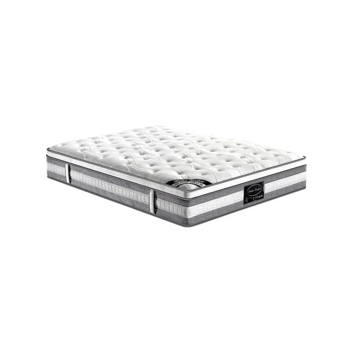 Mattress Euro Top Double Size Pocket Spring Coil with Knitted Fabric Medium Firm 34cm Thick