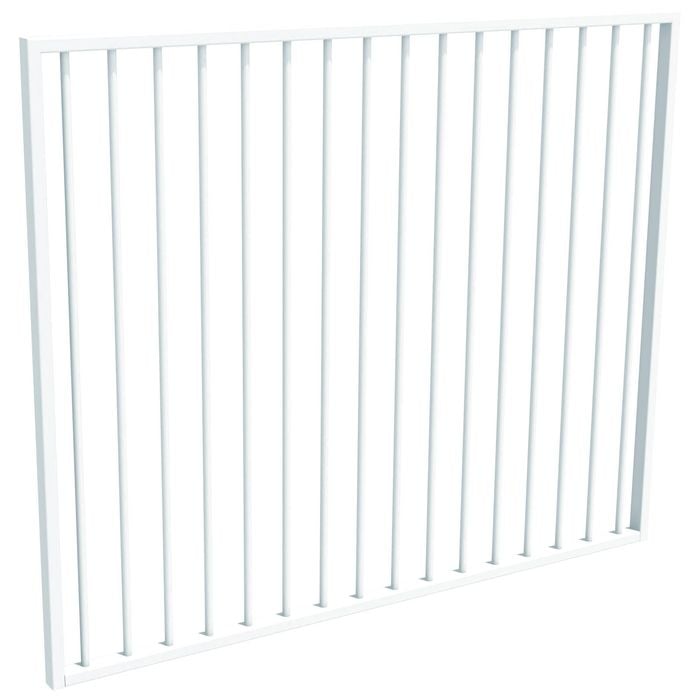 ProtectorAl 1470 x 1200mm Pearl White Aluminium Flat Top Garden Gate