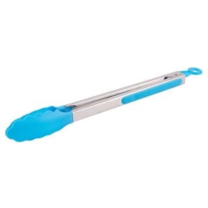 Stainless Steel Food Tongs - 35cm - Blue