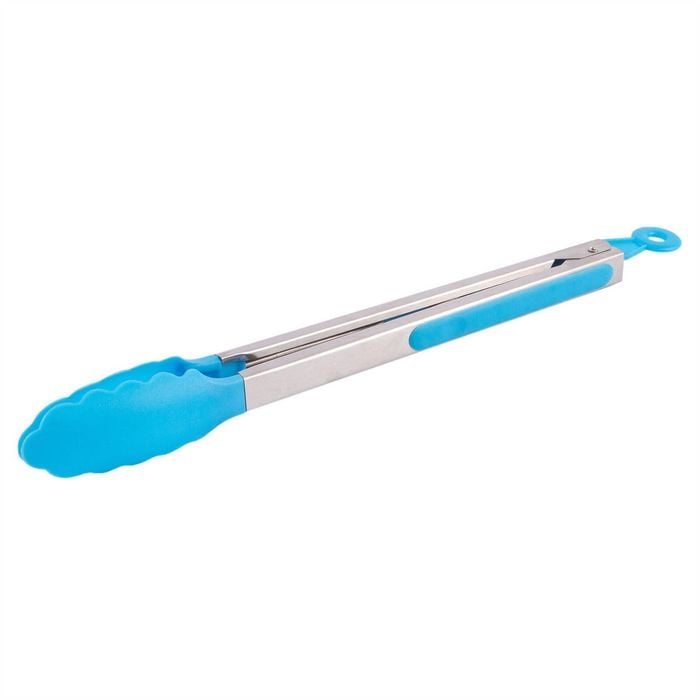 Stainless Steel Food Tongs - 35cm - Blue