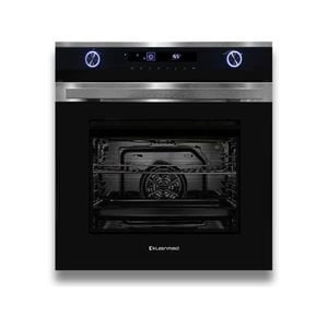 Kleenmaid 60cm 82L Black Krystal Glass And Stainless Steel Built-In Multifunction Oven