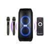 SingMasters PartyBox P80 Karaoke Machine Speaker,Portable,Rechargeable,2 Premium Wireless mics,Bluetooth,Lights