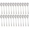 Tondo Stainless Steel Dessert Spoons - 21cm - 6x Durable Rust Resistant Stainless Steel Dishwasher Safe Flatware Set