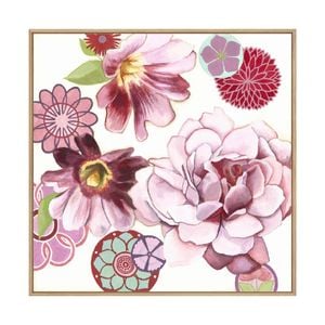 Artey | Petal Profusion II - Framed Canvas - Natural Frame - 120 x 120cm