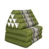 Large Thai Triangle Pillow - 3 Fold Floor Cushion | Handmade Thai Lounge Mat & Backrest - Green