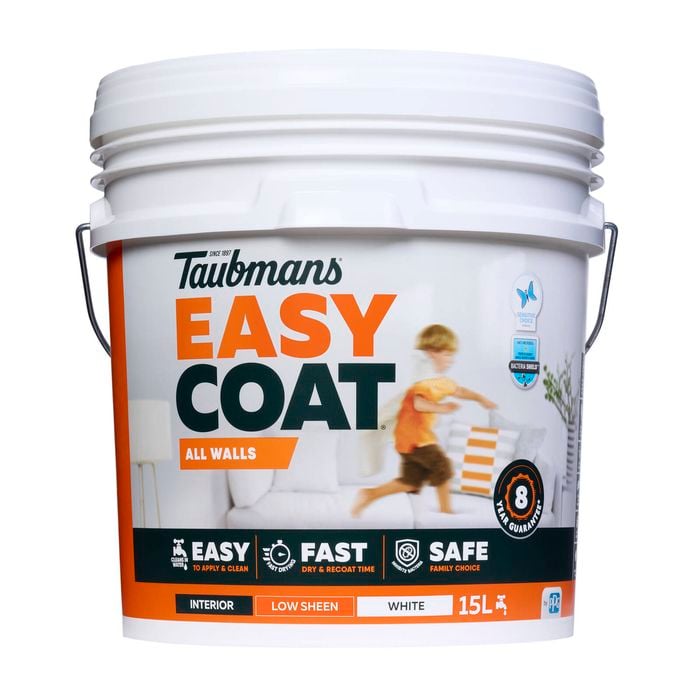 Taubmans 15L White Low Sheen Easycoat All Walls Interior Paint