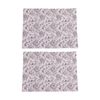 2x 4pc Bas Phillips Printed Linen Looks Placemat Set Blue Birds 33x45cm