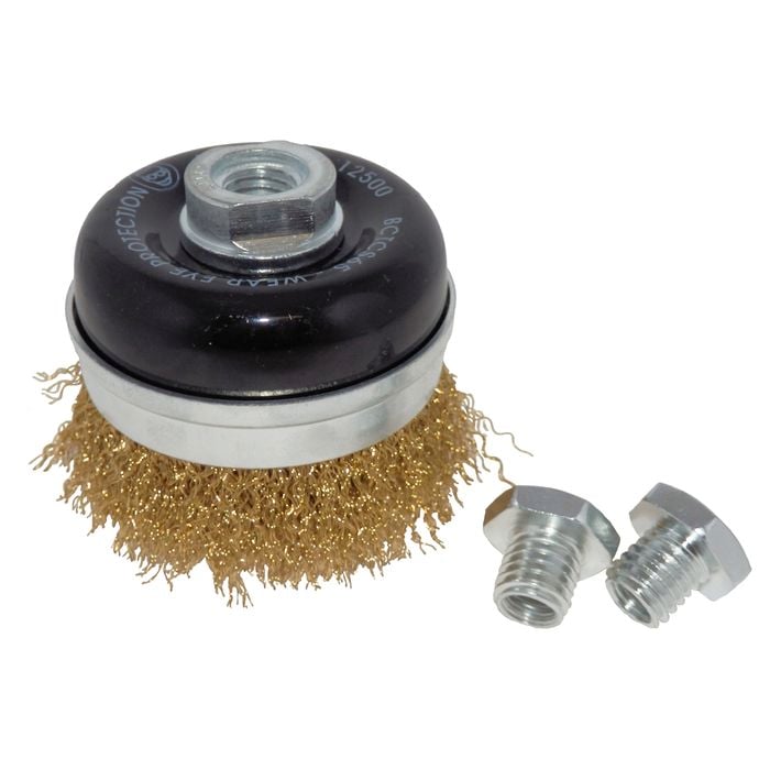 Josco Brumby 75mm Tyre Cord Wire Crimped Cup Brush with Skirt
