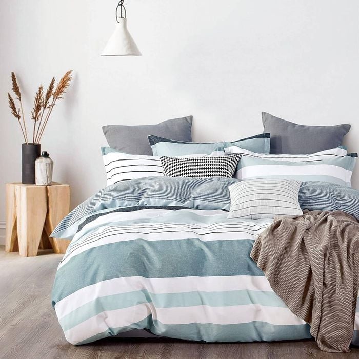 Gioia Casa 100% Cotton Nathan Reversible Printed Quilt Cover Set - Queen