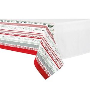 Ladelle Wonderful Christmas Xmas Festival Cotton Tablecloth Oblong 10 Seater 150 x 265cm