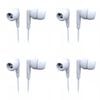 4PK Laser Wired 3.5mm Silicone Earbud Headphones 1.2m - White