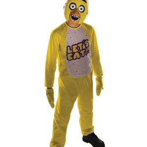 Striker Entertainment FNAF Chica Deluxe Costume Jumpsuit Child Halloween Yellow