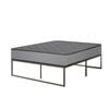 Advwin Double Size Bed Frame Metal and Double Mattress 25cm Grey
