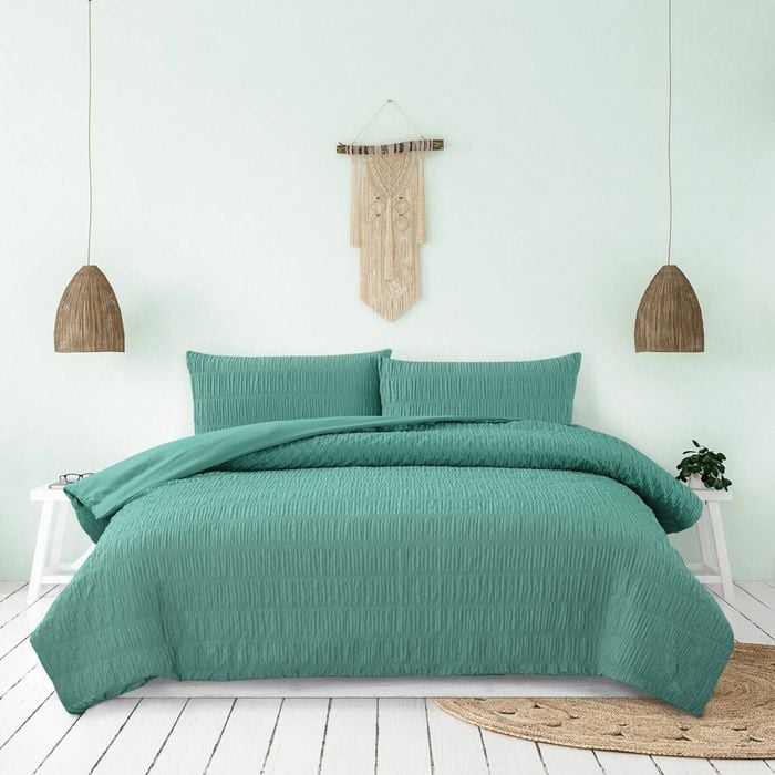 Ardor Boudoir King Tuscan Polyester Quilt Cover/Pillowcase Set - Teal