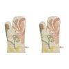 2PK Ecology Hand-Painted Midsummer Cotton/Linen Oven Glove 180gsm 32x17cm