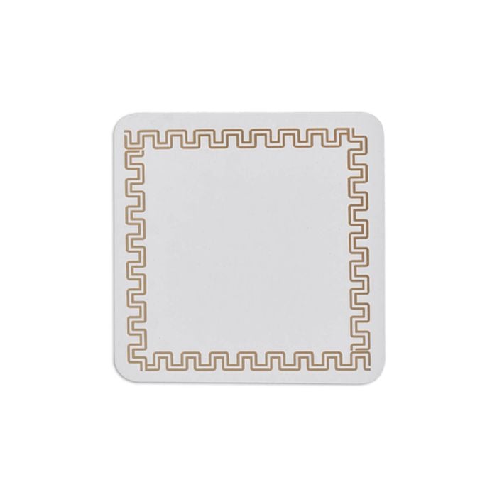 Clevinger Set of 4 MDF Coasters Gold Border