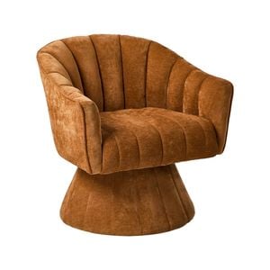 Oikiture Swivel Armchair Linen Fabric Lounge Chair Accent Chair