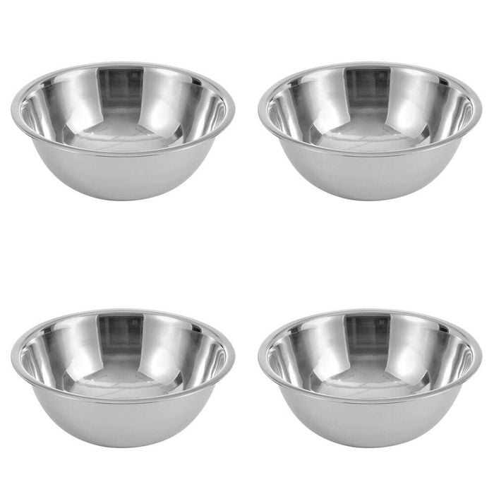 4PK Lemon & Lime High-Quality Durable Stainless Steel Sleek Mixing Bowl 28cm