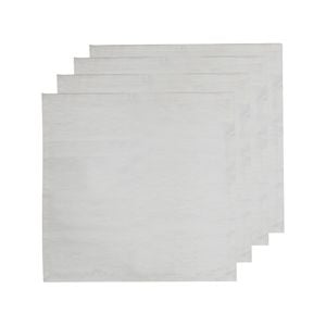 4pc Ladelle Premium Lina Cotton/linen Table Napkin/serviette 45x45cm White