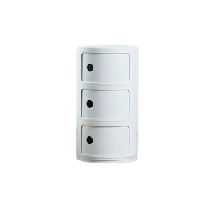 Lifebay Round Bedside Table - Plastic Bedside