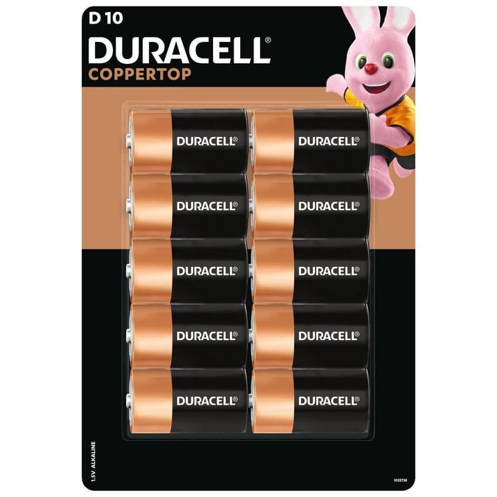 Duracell Coppertop Alkaline D Battery - 10 Pack