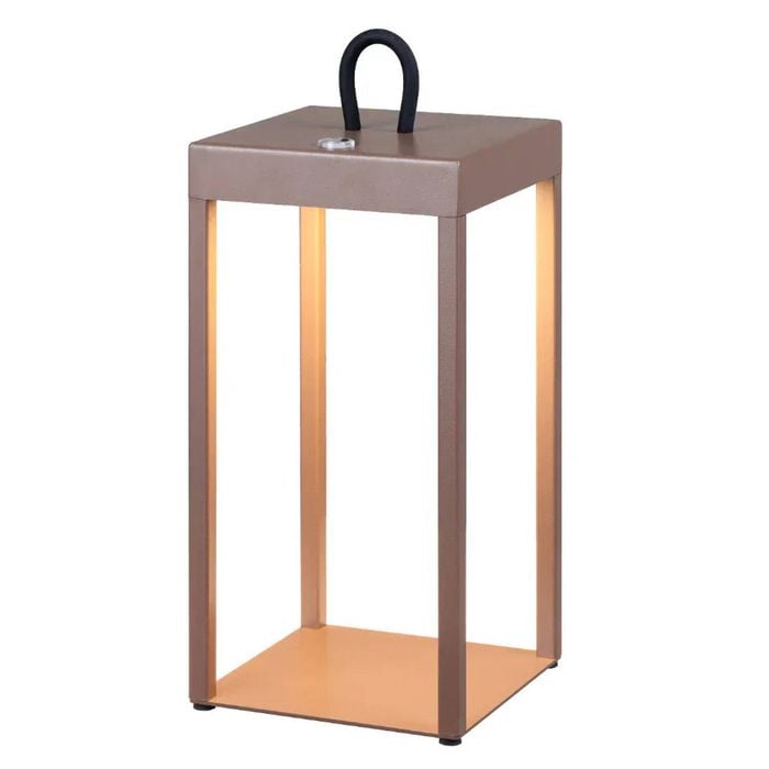 Telbix Sotra Modern Table Desk Lamp Light Aluminium Brown Sand
