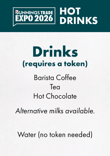 Trade Expo Wellington Menu