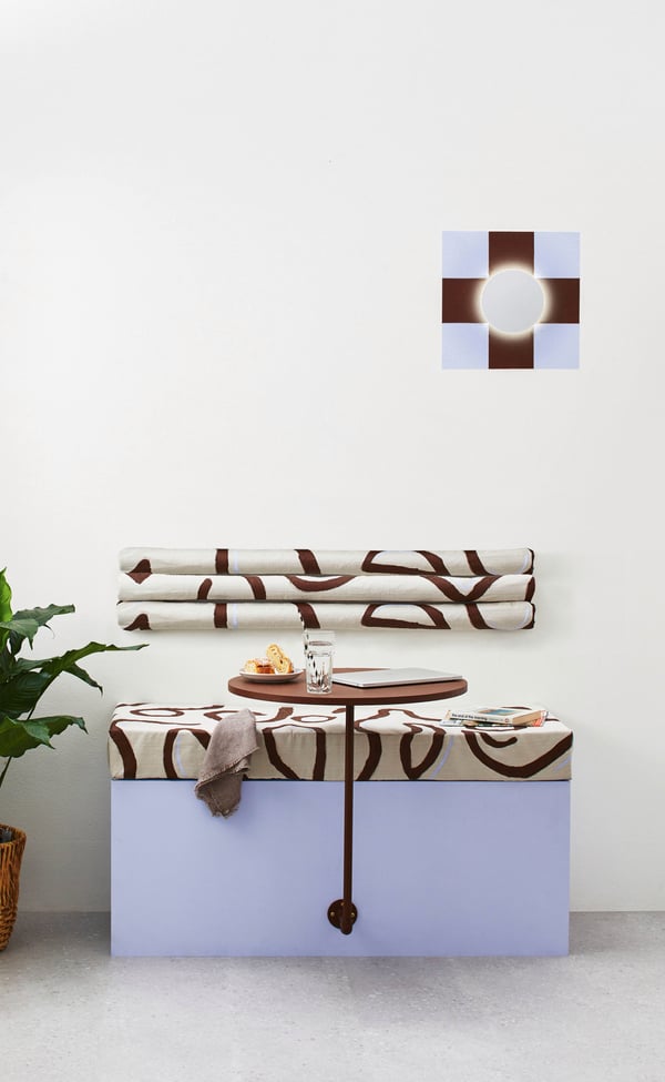 Seat with table attached