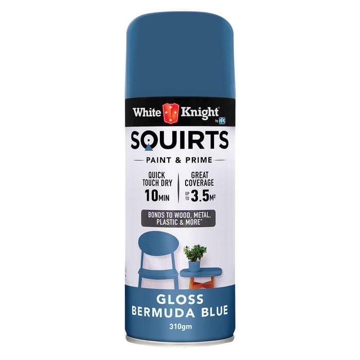 White Knight 310g Bermuda Blue Gloss Squirts Spray Paint