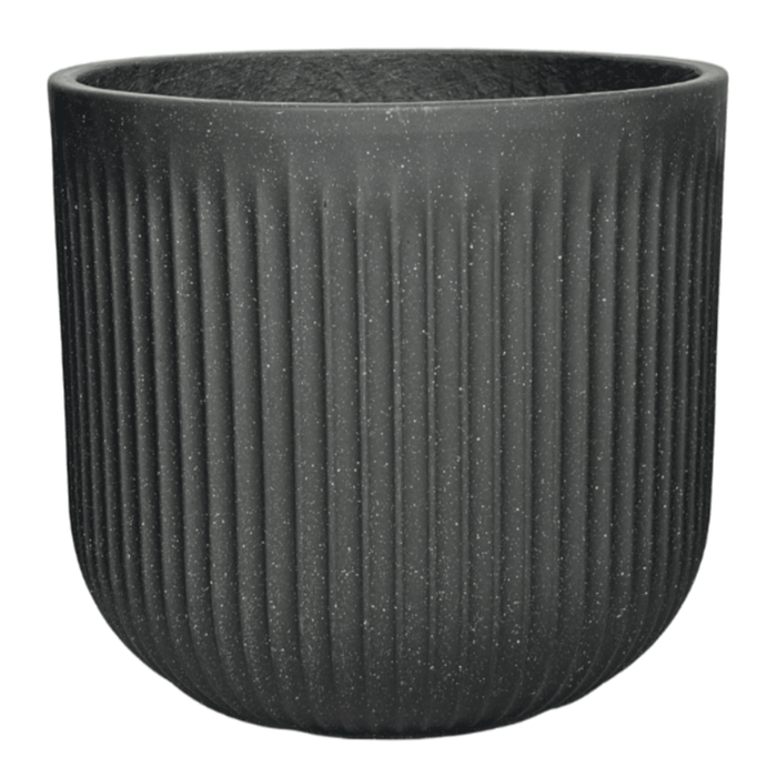 Northcote Pottery 30cm Black Linea Cylinder Pot - 30cm