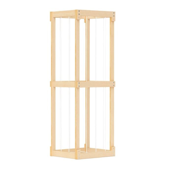 Costway Wooden Toy Storage Organizer Tall Display Rack natural