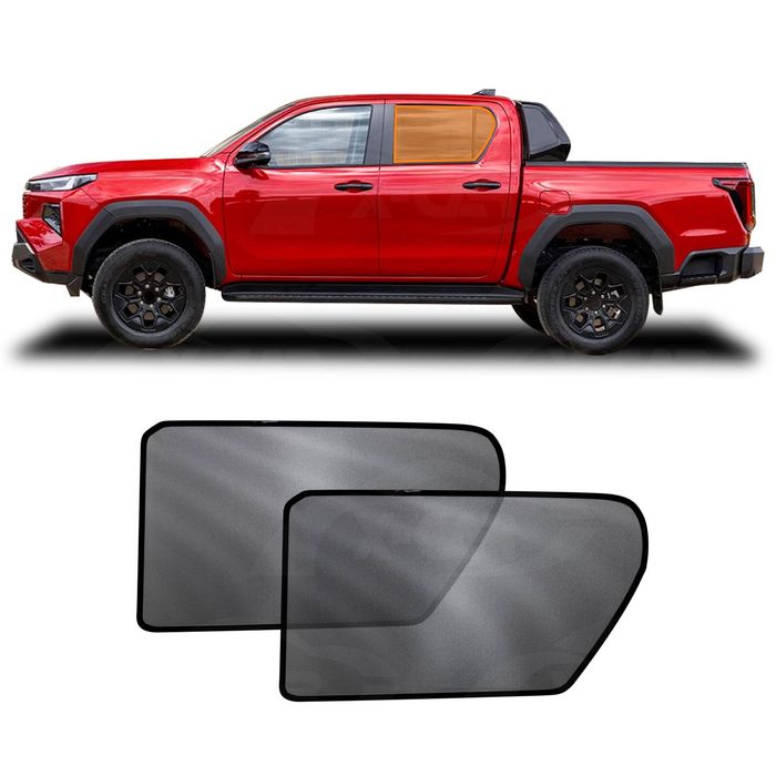 Rear Window Sun Shades for Toyota Hilux Double Cab 2025-Onwards Car Sunshade Blind Mesh