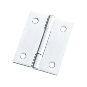 Zenith 50mm Zinc Plated Fixed Pin Butt Hinge