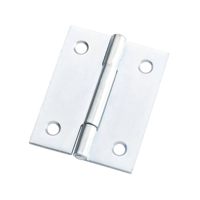 Zenith 50mm Zinc Plated Fixed Pin Butt Hinge