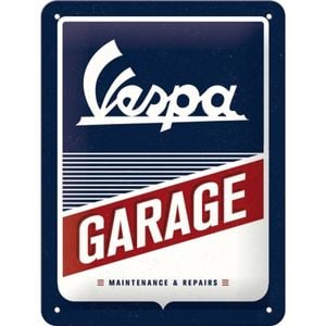 Nostalgic Art 15x20cm Small Wall Hanging Metal Sign Vespa Garage