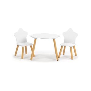 Cloud Kids Table And 2 Chairs Set Star And Cloud Play Set White