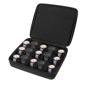 Catzon Watch Travel Roll Case Box With Soft Protective Pillow-15slot