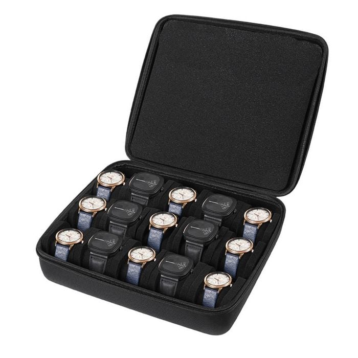 Catzon Watch Travel Roll Case Box With Soft Protective Pillow-15slot