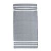 Black Stripes Thin Turkish Beach Towel - 100cm x 160cm