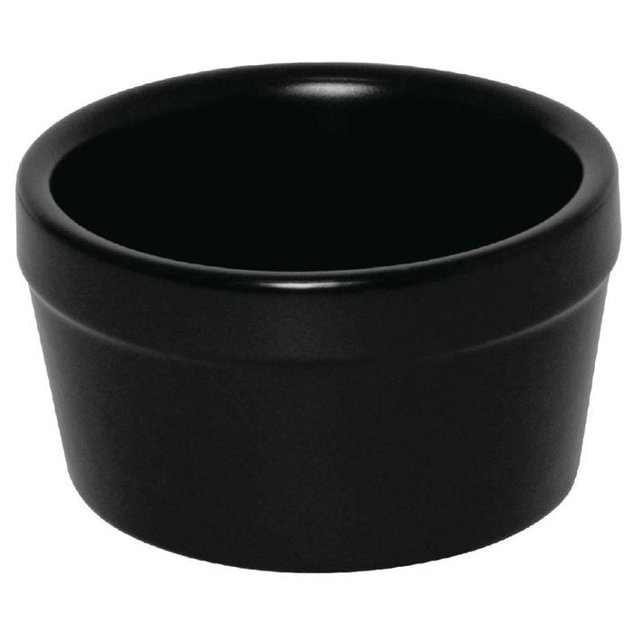 Olympia Mediterranean Ramekins Black 95mm 6 Pack Tableware Servingware Bowls