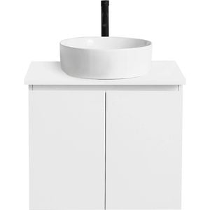 CIBO 600mm Nordic White Wall Hung Bathroom Vanity with White Countertop Basin
