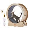 VEVOR 750mm Cat Exercise Wheel Wooden Board with Detachable Carpet for Training