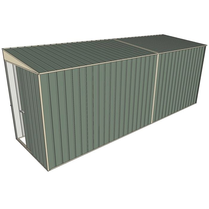 Build-a-Shed 1.5 x 5.2 x 2m Sliding Door Tunnel Shed Without Side Doors - Green