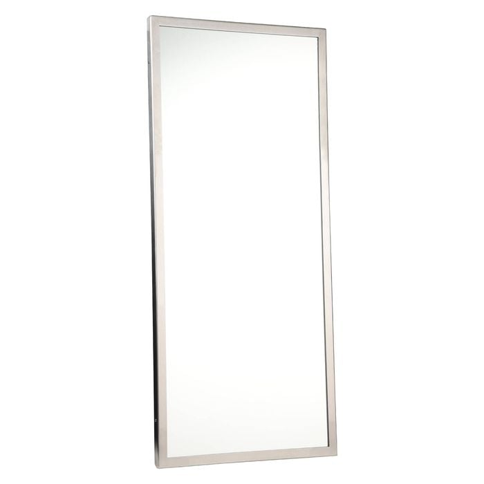 Metlam Australia 450mm x 1000mm Satin Stainless Steel Framed Mirror