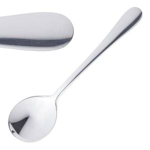 Olympia Soup Spoon Buckingham 18/0 Stainless Steel 12 Pack 175mm Commercial Restaurant Kitchen Cutlery