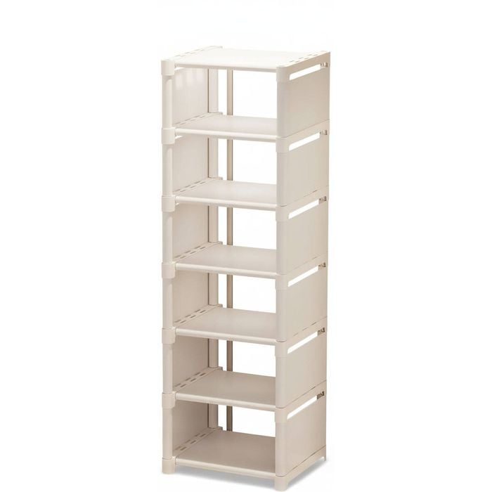 White 7-Tier Shoe Storage Rack for Entryway