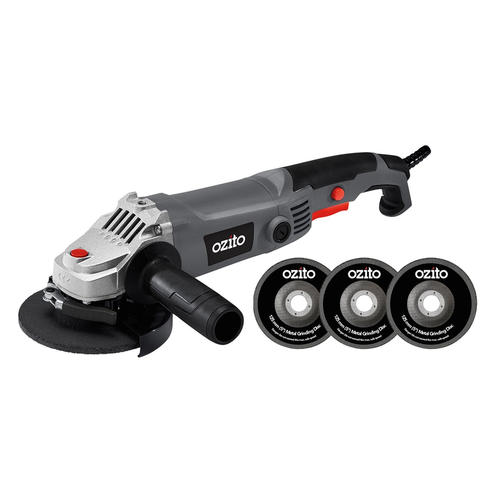 Ozito 125mm 5 Corded Angle Grinder Kit