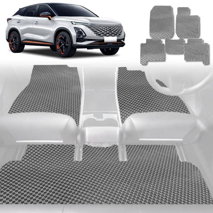 6D Diamond Car Floor Mats for Omoda 5 GT 2024-Current-Full Set-Grey-Outback GT