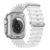 Ocean Silicone Sports Watch Band Strap - For Apple iWatch 38mm 40mm 41mm [42mm Series 10] (White)