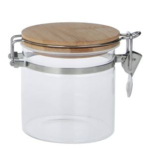 Glass Cannister With Bamboo Lid